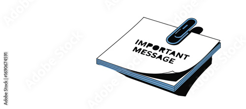 Important Message Urgent Memo Illustration