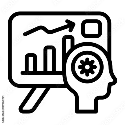 This Business intelligence icon is suitable for Manufacturing, Distribution, and related fields.