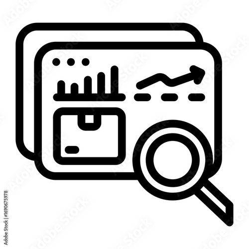 This Data analytic icon is suitable for Manufacturing, Distribution, and related fields.