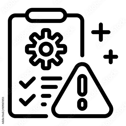This Risk management icon is suitable for Manufacturing, Distribution, and related fields.