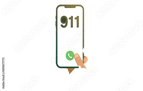 Dialing 911 Emergency Number with Smartphone for Urgent Assistance