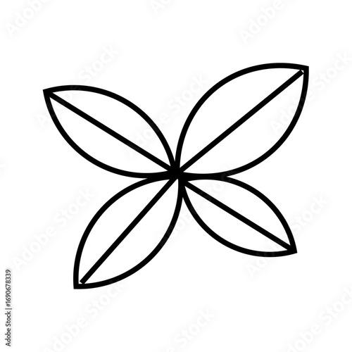 lemon basil line icon