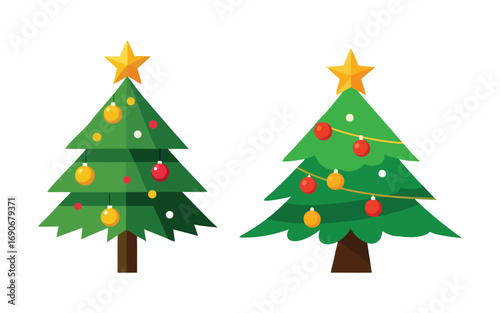 christmas tree isolated on white