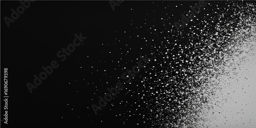 Starry drops of light on a black background, like a cosmic winter rain on a window