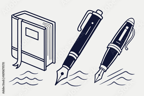 vector illustration of a pen