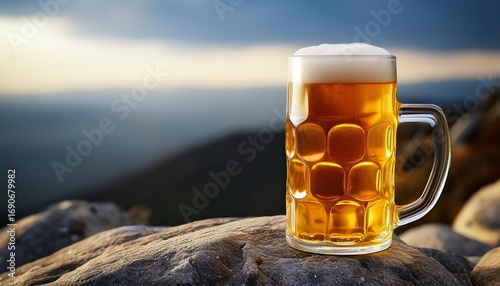 skol beer on aq grey rock outdoors