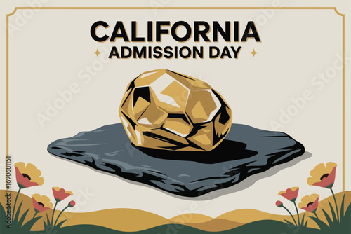 California Admission Day Gold Rush Statehood Celebration Design