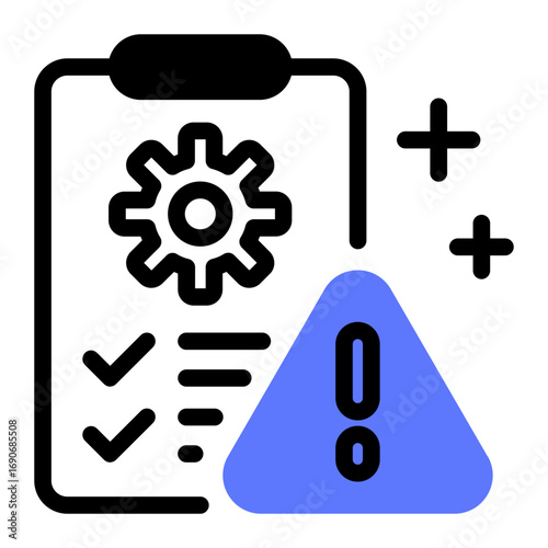 This Risk management icon is suitable for Manufacturing, Distribution, and related fields.