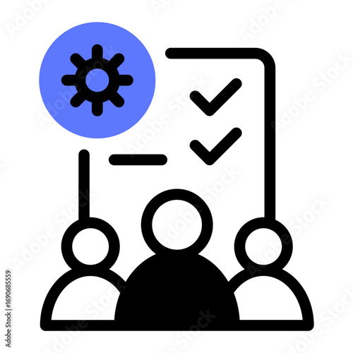 This Workforce management icon is suitable for Manufacturing, Distribution, and related fields.