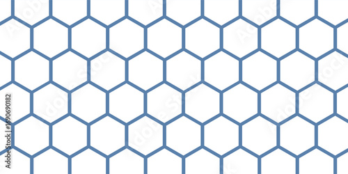 abstract blue colour geometric hexagon honeycomb pattern, Vector Illustration. with white background