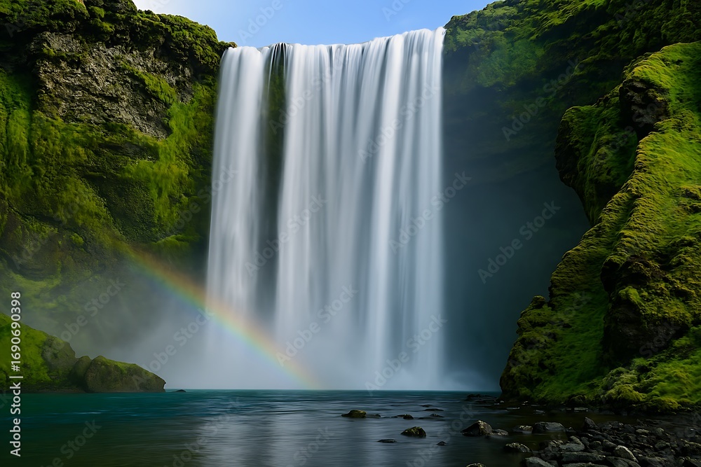 Naklejka premium waterfall in wallpaper natural theme