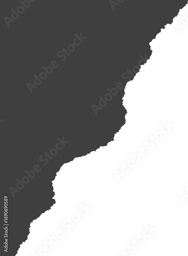 Ripped paper piece. Torn edges paper for scrapbooking and template design. Textured teared sheet for banner and collage.