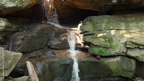 small waterfall in the forest
