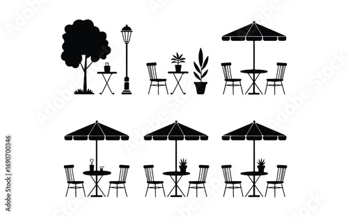 vector illustration of a beach with umbrella