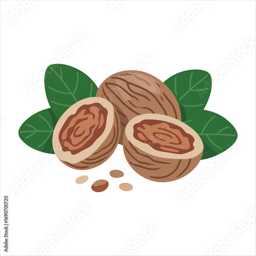 nuts and dried fruits isolated