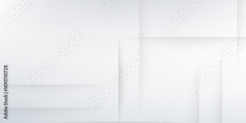 Modern White Abstract Geometric Background with Overlapping Shapes. Suit for banner, brochure, presentation and poster