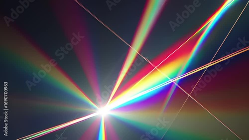 Colorful Light Spectrum and Rainbow Effects Creating a Vivid Visual Display