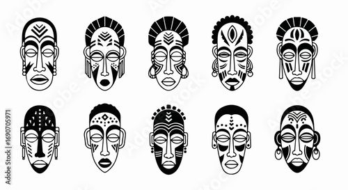 African Tribal Masks Collection.