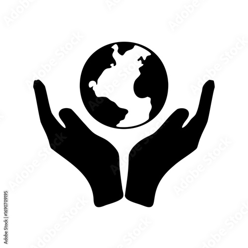 Caring Hands Holding Planet Earth Symbolizing Protection and Environmental Stewardship