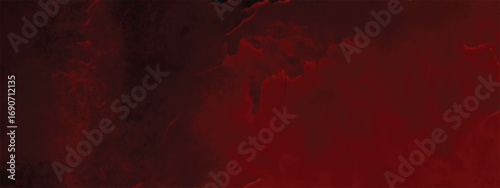 Deep ominous red textured background with dark mysterious shadows