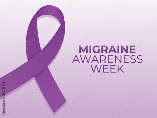 Vector graphic of Migraine Awareness Week for Migraine Awareness Week celebration.