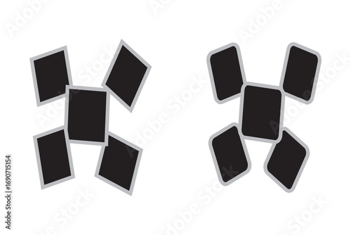 Abstract graphic design of overlapping squares.