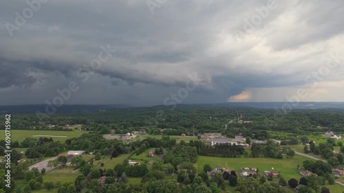 storm clouds over the city