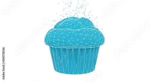 Blue Cupcake Shaped Water Sprinkler Toy.