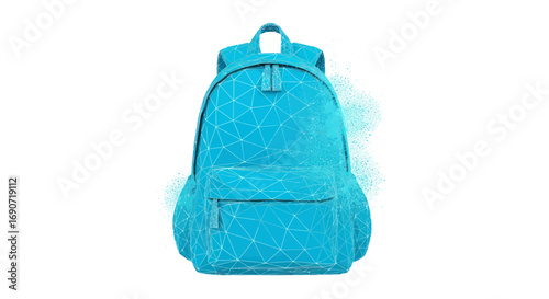 Light Blue Backpack Casual Style.