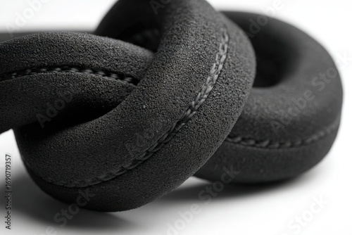Close Up Knotted Black Earphone Foam