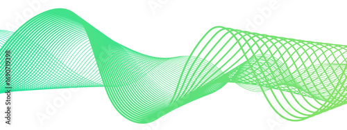 Abstract wavy lines flowing dynamic isolated on white background. Smooth, curved, overlapping lines with motion and fluidity. Freshness and energy futuristic, pattern, symmetry