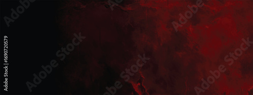 Passionate artistic red grunge background with deep mysterious shadows