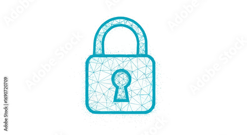 Digital padlock icon representing cybersecurity and data protection.