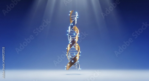 Dna helix structure illustration genetic code gene biology medical science double helix deoxyribonucleic acid