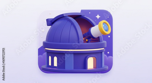 Explore the universe with this astronomy observatory telescope vector illustration for science and education use