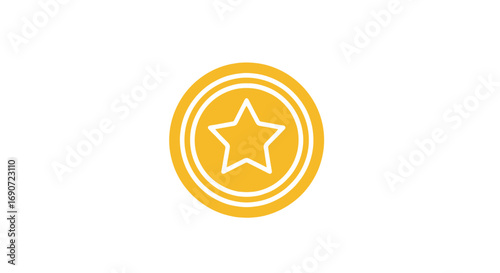 Golden Star Icon Award Achievement.