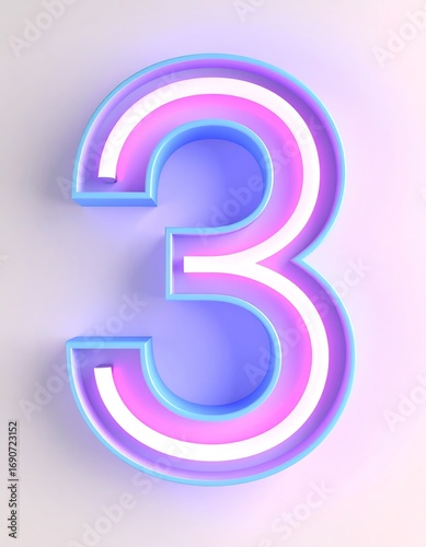 Neon number three (1)
