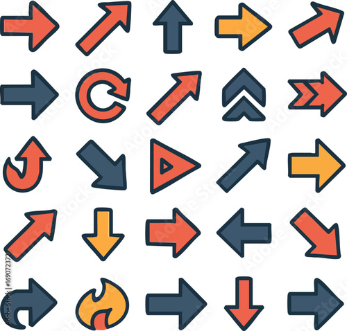 Free Download Collection of diverse hand-drawn doodle arrows and signs. - GFXLoad