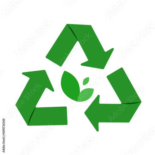 recycle symbol on a white background