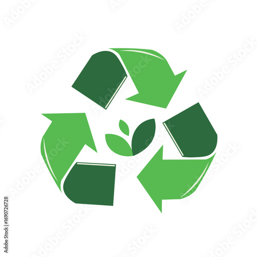recycle symbol on a white background