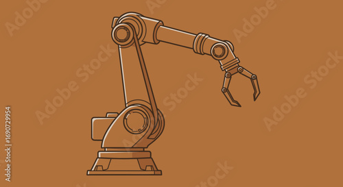 Industrial robotic arm mechanical arm automated arm manufacturing arm automated machinery robotic arm design.