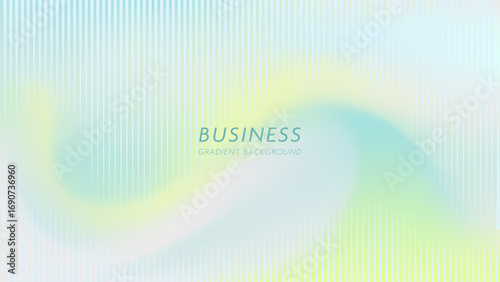 Soft gradient business background with abstract pastel wave lines in blue, green, and yellow tones. Modern minimalist design for presentations, posters, banners, websites, and corporate branding.