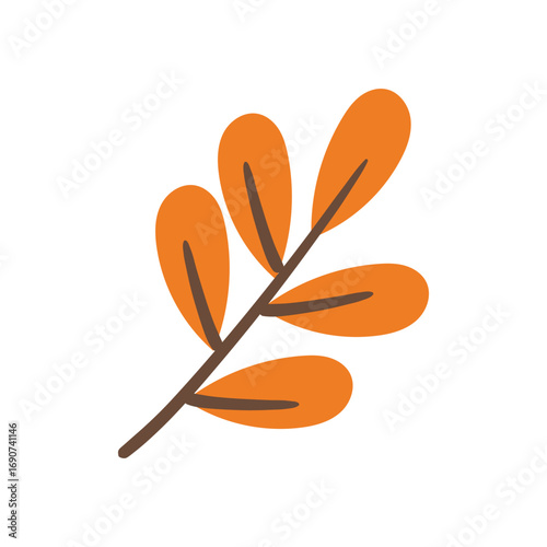 Wallpaper Mural Hand drawing cartoon cute leaf for autumn vibes Sticker. cute animal drawing, doodle Torontodigital.ca