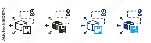 Set of Distribution icon collection in Multiple Style. Icon suitable for web and mobile application.