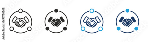 Set of Collaboration icon collection in Multiple Style. Icon suitable for web and mobile application.