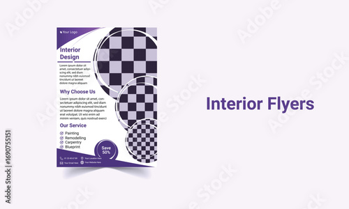 Professional creative a4 interior flyer template design, Luxury Home For Sale Business Flyers Layout.