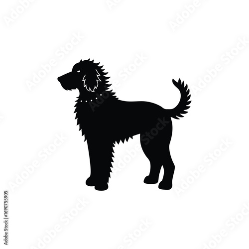 black silhouette of a dog