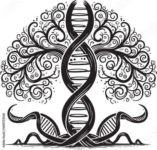 The Spiral Tree of Life Illustrates the Intricacy of Genetics and Heredity