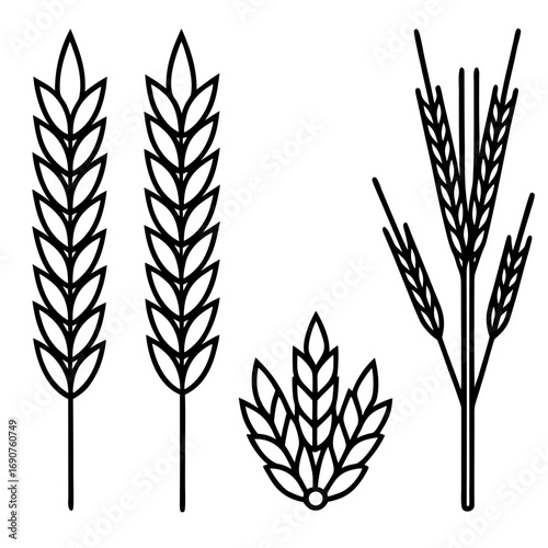 Wheat Bundle Vector Icon