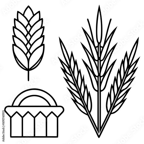 Wheat Bundle Vector Icon